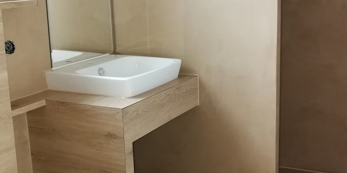 Ein neues fugenloses Bad entsteht
